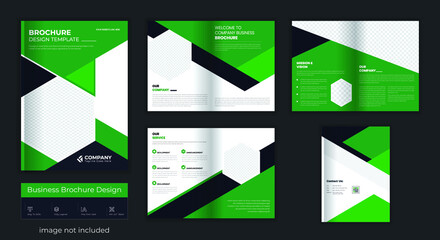 Naklejka premium Corporate Business Brochure Design Template, 8 Page brochure, company profile