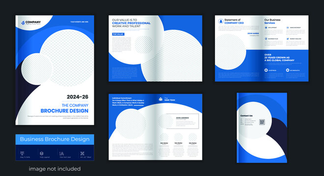 Corporate Business Brochure Design Template, 8 Page brochure, company profile