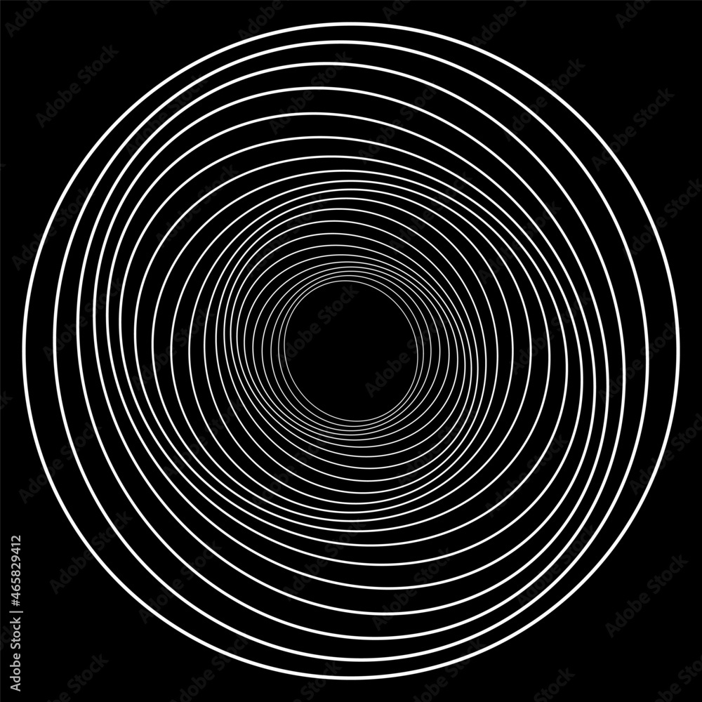 Aufkleber Concentric circles abstract visual design element