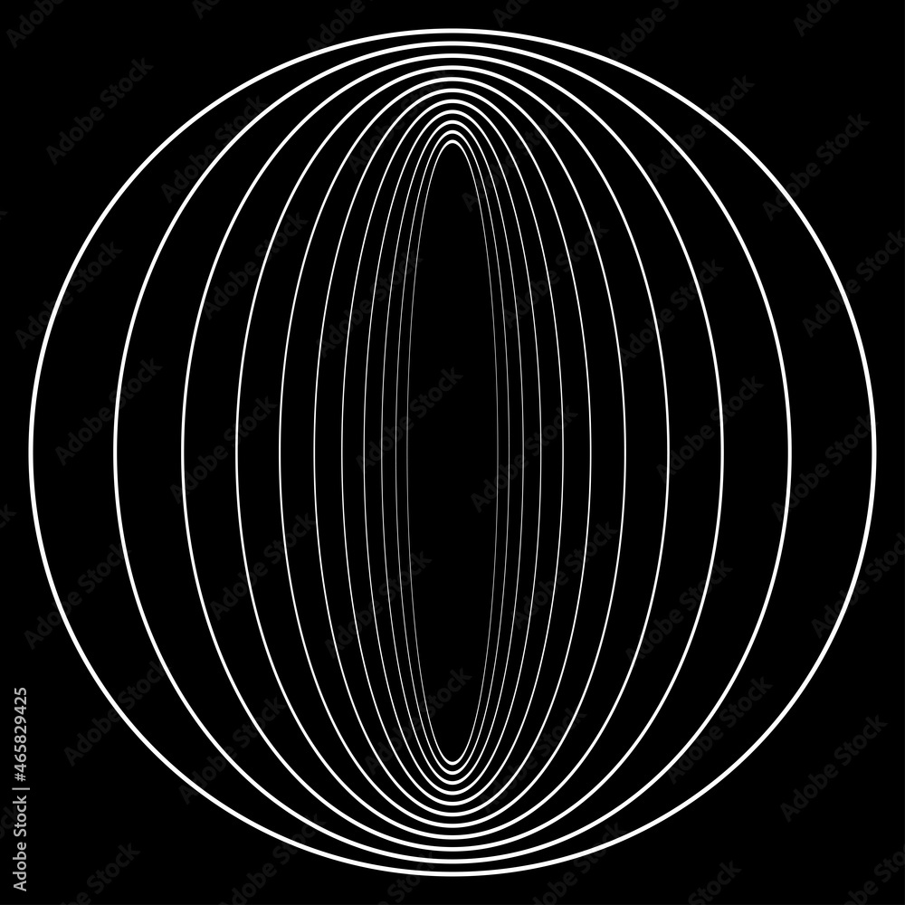Poster concentric circles abstract visual design element