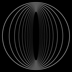 Concentric circles abstract visual design element