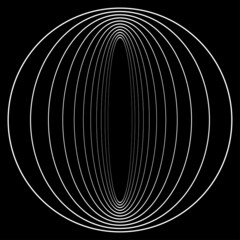 Concentric circles abstract visual design element © Pixxsa