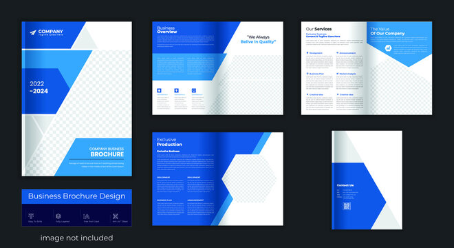 Corporate Business Brochure Design Template, 8 Page brochure, company profile