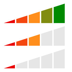 LEvel, progress indicator icon. Meter, gauge, yardstick symbol