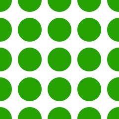 White seamless pattern with green circle.
