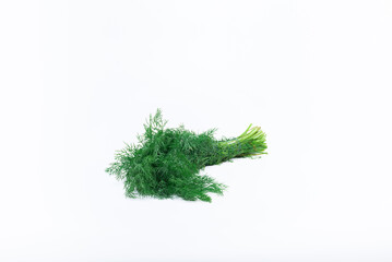 Fresh dill isolated on white background