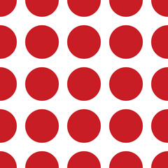 White seamless pattern with dark red circles