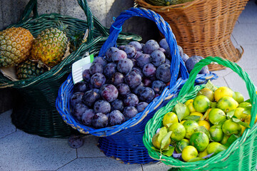 fruit market on the azores