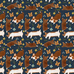 pattern with dogs - 465832419