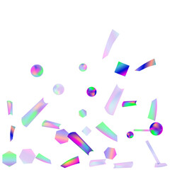 Hologram Confetti. Great design for any purposes.  Banner template. Blur background. Blurred concept. Colorful space background. Holiday, birthday.