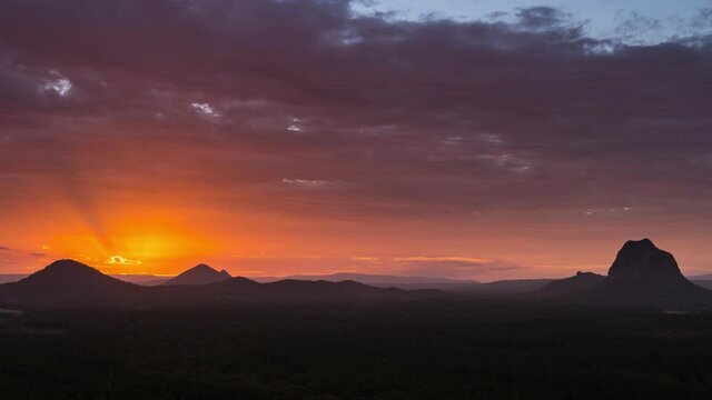 Glass House Mountains, Sunshine coast, Queensland, Australia, Mount Beerwah, Mount Tibrogargan, Mount Coonowrin, Gubbi Gubbi, Jinibara, Kabi Kabi Sacred place Bora Ring