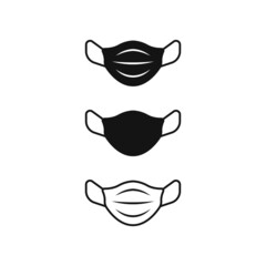 Medical mask icon vector illustration