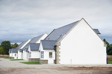 Luxury new house being built in rural countryside