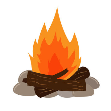 Illustration of a campfire