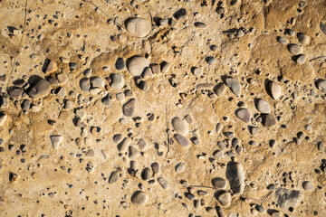 Crushed road stones on the country road