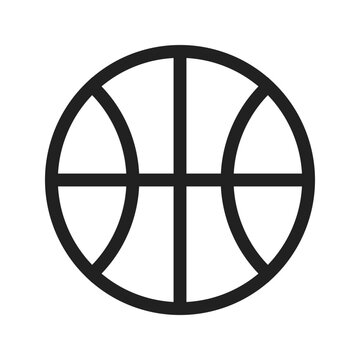 recommend clip art: Outline basketball icon vector illustration