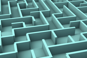 Maze concept 3D render