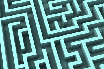 Maze concept 3D render