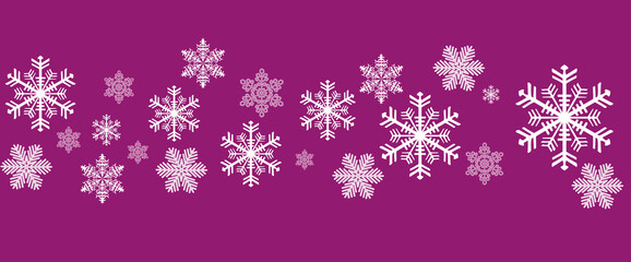 Beautiful purple Christmas background with snowflake