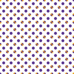 Colorful Polka Dot seamless pattern. Vector background. Halloween pattern.