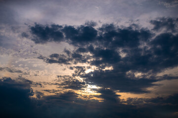 cumulus storm clouds in the sky
