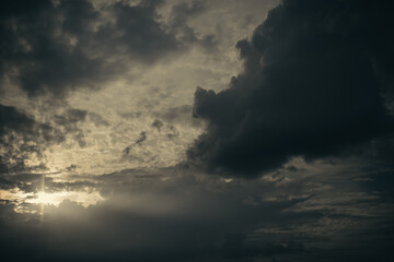 cumulus storm clouds in the sky