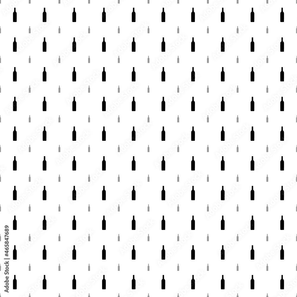 Poster square seamless background pattern from black beer bottle symbols are different sizes and opacity. t