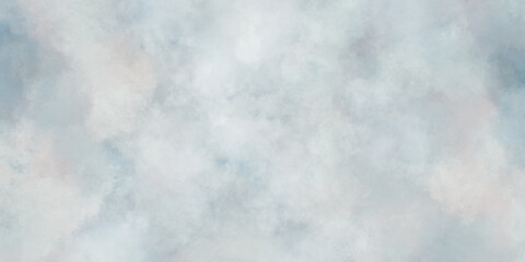 Old blue grey cloudy texture background, distressed wrinkled white background of watercolor clouds texture, abstract painted white smoke or haze in blotches and blobs