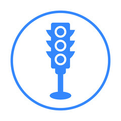 Traffic, sign, signal, signals icon. Blue vector design.