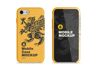 Mobile with Silicone Case Mockup