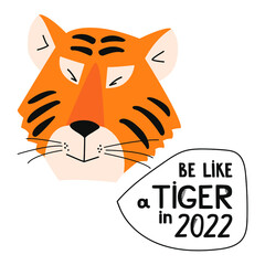 Tiger with New Year lettering