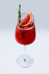 Grapefruit daiquiri cocktail, soft citrus summer drink on light studio background