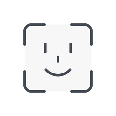 Face identification color line icon. Biometric scan and face scanning vector outline colorful sign.