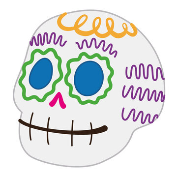 recommend clip art: Delicious candy skull for Day of the Dead celebration, Vector illustration
