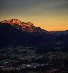 sunrise in the mountains