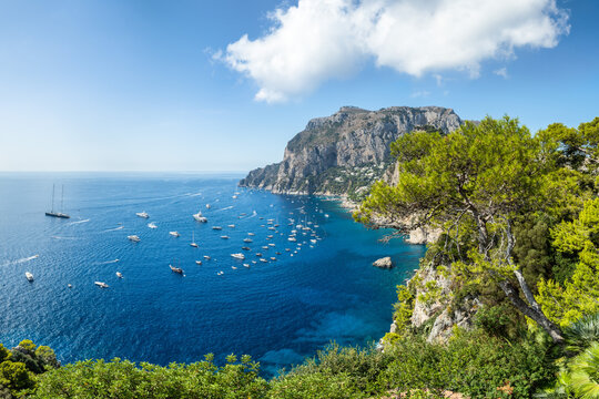 Summer vacation on Capri island, Gulf of Naples, Campania, Italy