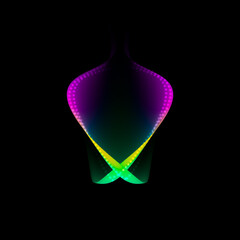 3d render of a glowing neon sign