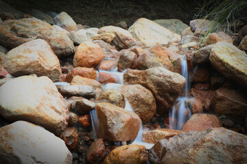 River passing through rocks