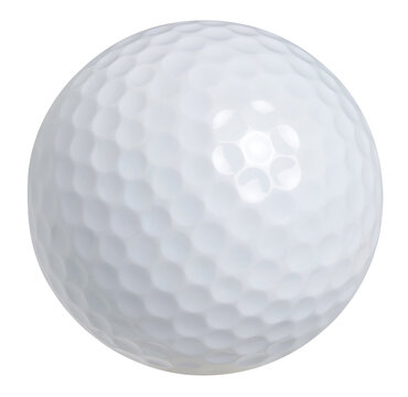 A golf ball isolated on a white background with clipping path