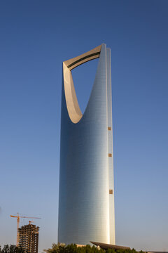 Landmarks of Riyadh, Kingdom of Saudi Arabia, 12 August 2020 Kingdom Tower, Al Faisaliah Tower, Twisted Tower