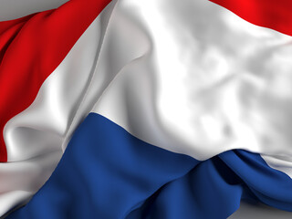 the flag of the Netherlands, a country located in Western Europe
