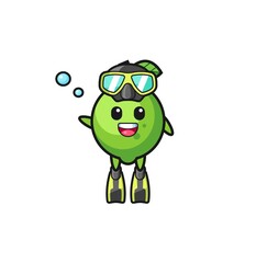 the lime diver cartoon character