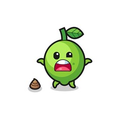 lime earth surprised to meet poop