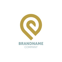 pin logo design with e