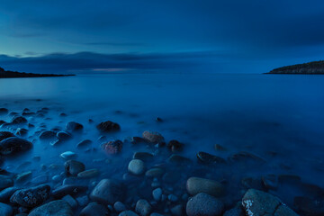 Long Exposure at Blue Hour on Bay of Fundy