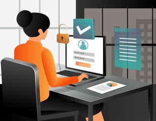 Login account with password and unlock security