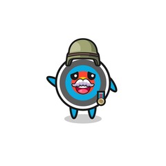 cute target archery as veteran cartoon