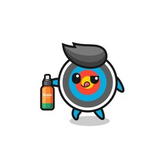 Obraz premium cute target archery holding mosquito repellent