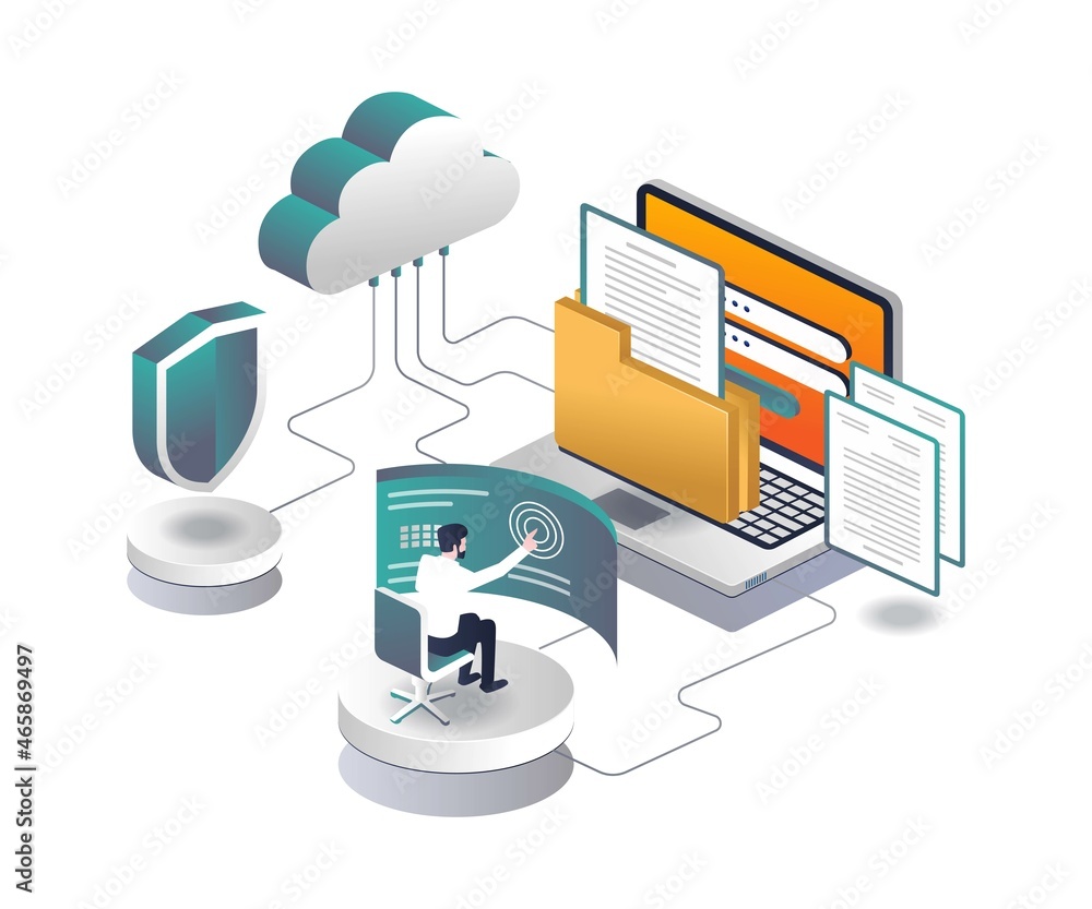 Poster Email security computer and cloud server
