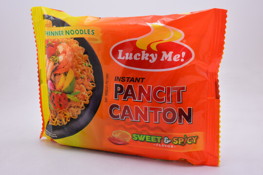 Lucky me pancit canton sweet and spicy in Manila, Philippines
